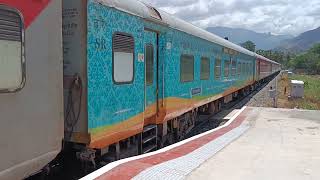 AC Superfast express Entering Bodinayakanur Railway station For Inaugural Special