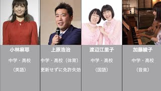 【芸能】実は教員免許持っている著名人