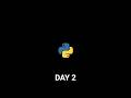 DAY 2 LEARNING PYTHON 🚀#gamedev #indiedev #pygame #python #coding