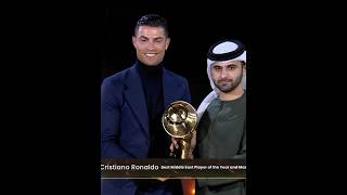 Ronaldo Wins The Dubai Globe Soccer Award 😍❤️ #ronaldo #football #shorts