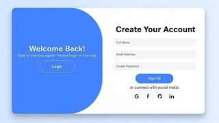 Modern Login & Registration Form with Sliding Animation – HTML, CSS & JS Tutorial 2025