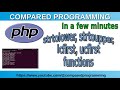 PHP string functions: strtolower, strtoupper, lcfirst and ucfirst