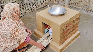 How to make Mud Stove at Home । Primitive Technology Oven and Chulha। Chulha making Video #viral