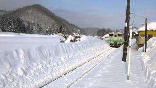 １２０Ｄ　江差行き普通列車　　吉堀駅にて