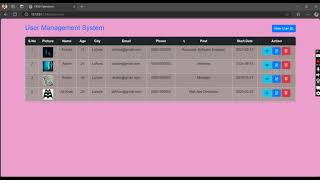 CRUD Operations Web App with Node JS | HTML, CSS, JavaScript