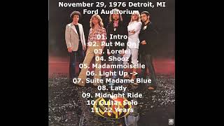 Styx Live November 29, 1976 Detroit, MI Ford Auditorium