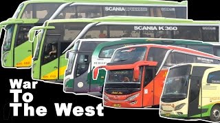 [Bismania] War to The West - Bus Jurusan Jakarta di Terminal Arjosari Malang