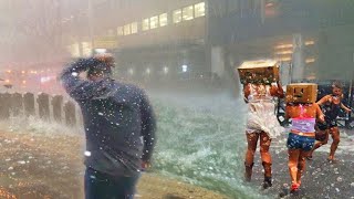 Icefall Attack! Heavy hailstorms hit Caseda, Navarra, Spain