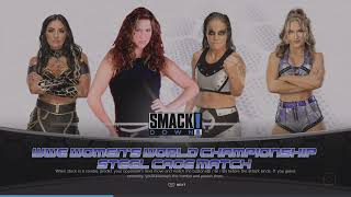 WWE 2K24 Stephanie VS Sonya, Shayna, Fallon Fatal 4-Way Steel Cage Match WWE Women's World Tittle