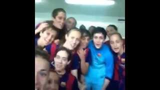 FC Barcelona femeni after win league 2014/2015