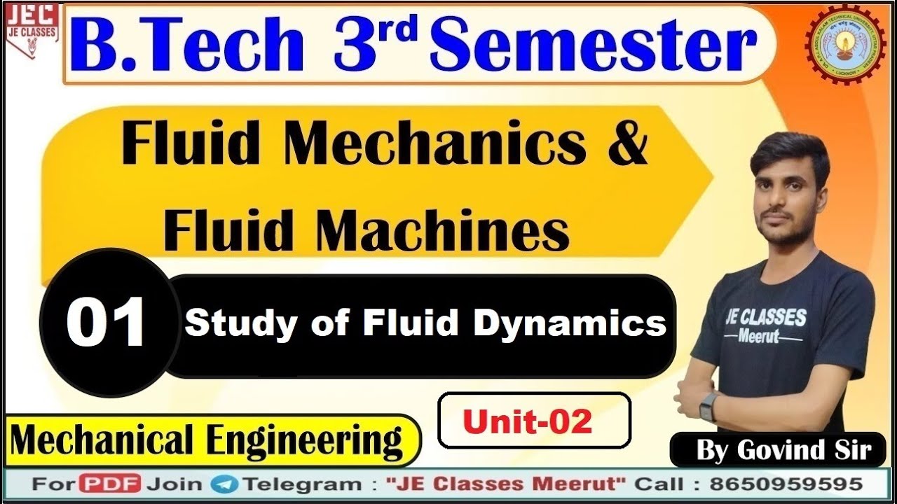 01 Fluid Mechanics & Fluid Machines Mechanical Engineering | B.Tech 3rd ...