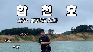 와배스 첫 합천호 배스낚시 합천호는 어려워?? - (펜션/먹방/낚시)bass fishing