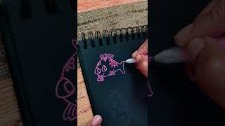 Doodle Art| How to draw fish step by step| Easy Fish drawing for beginners #shorts #shortvideo