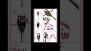 How to make a bow with a fork 🍴 #artist #coquette #bow #preppyyyy #viral #subscribe