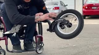 How to put on FreeWheel Wheelchair Attachment