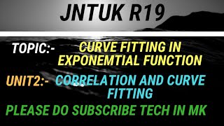 #JNTUK correlation and curve fitting