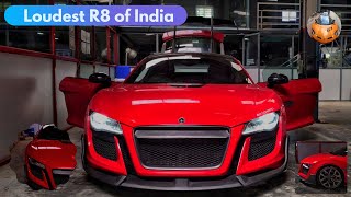 LOUDEST R8 OF INDIA | LARINI EXHAUST | MOTORMIND CUSTOMIZED DESIGN KIT | BRUTAL V10 SOUNDS