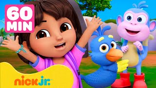 Dora | Resgates e Aventuras de Filhotes da Dora! #3 🐤 60 Minutos | Nick Jr. em Português