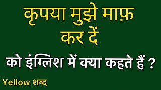 कृपया मुझे माफ़ कर दें को इंग्लिश में क्या कहते हैं/ कृपया मुझे माफ़ कर दें का मतलब क्या होता है