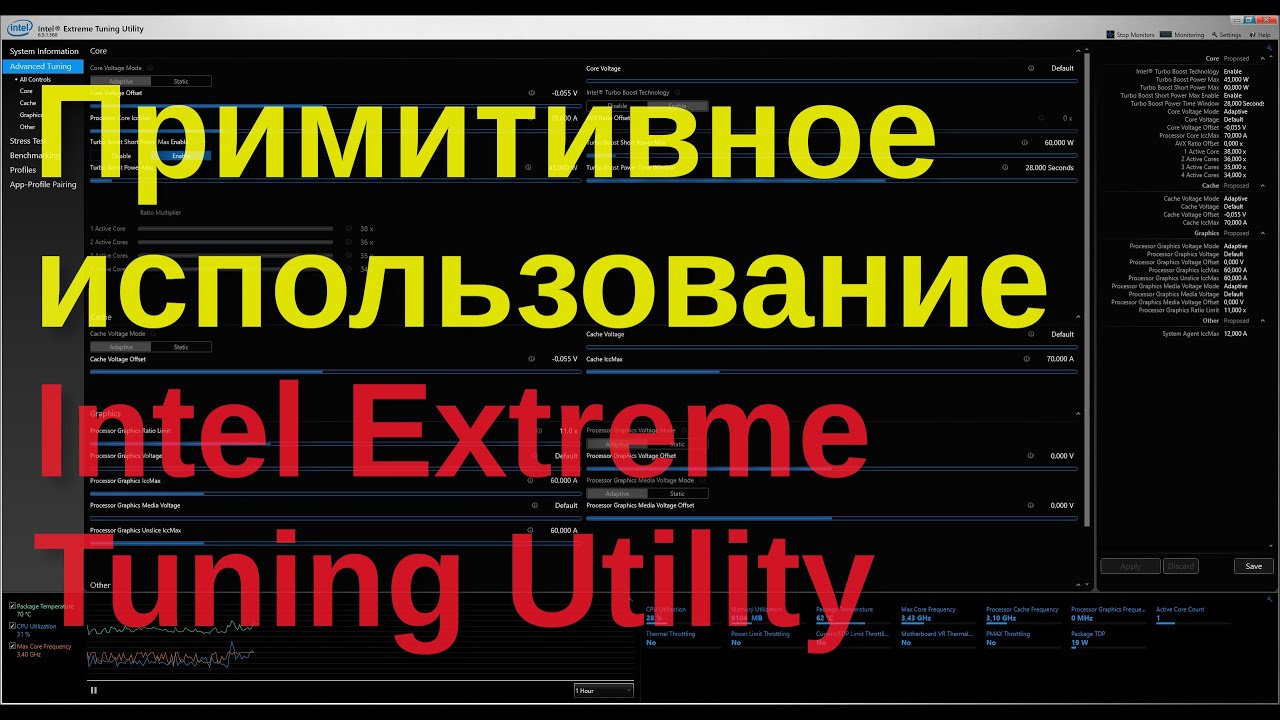 Примитивное использование Intel Extreme Tuning Utility - YouTube