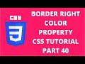 Border Right Color CSS | CSS Tutorial Part 40