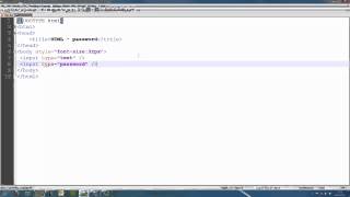 HTML Tutorial 12 - password