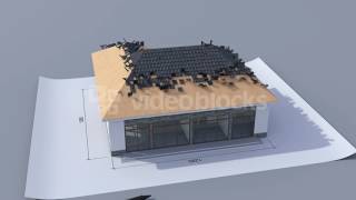 building a house with a hip roof time lapse 3d animation of house construction from the blueprints t
