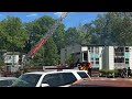 Apartment building catches fire in Smyrna