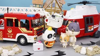 Earthquake Safety Tips | Firefighters, Doctor Cartoon | Super Panda Rescue Team | Car Toys #ToyBus