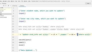 Connecting Python with SQLite3 DataBase Part-4 (Update Query++)