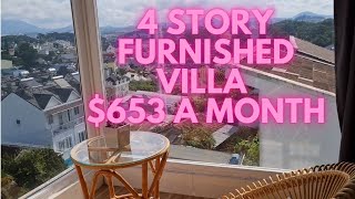 4 Story FURNISHED Villa for $653 a month in Dalat which is Vietnams most romantic city!