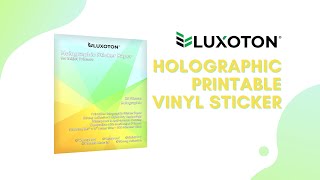 LUXOTON Holographic Printable Vinyl Sticker Paper Sheets