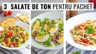 3 rețete rapide de SALATĂ CU TON din conservă 👍 Încearcă-le pentru prânz, cină sau la pachet!