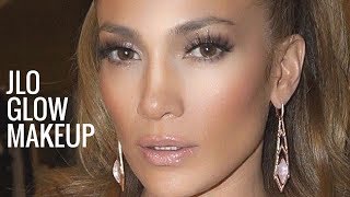 JLO GLOW MAKEUP | Jennifer Lopez Makeup Tutorial | Bronzy Glowy Makeup