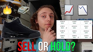 SELL📉OR📈HOLD? AIR JORDAN 3 BLACK CAT 2025 SNEAKER INVESTMENT PREDICTION! (WORTH THE HOLD?)