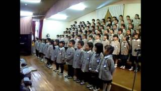 2016　12月10日　くりの木幼稚園　音楽会　動画④　年長合奏　にじ