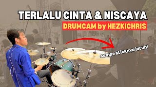 MAININ LAGU TERLALU CINTA & NISCAYA DI PANGGUNG | Drumcam HEZKICHRIS at SMAN Colomadu Solo