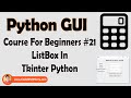 ListBox In Tkinter| Python Tkinter GUI Tutorial In Hindi #21
