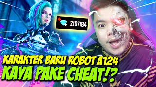 RAJA BADGE NYOBA KARAKTER ROBOT A124 KAGET!! EFEKNYA KAYA CHEAT! - FREE FIRE INDONESIA