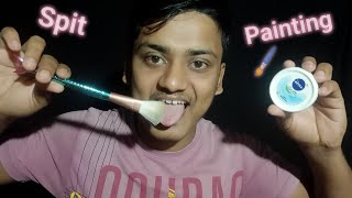 ASMR Fast and aggressive Spit Painting No Talking 😶