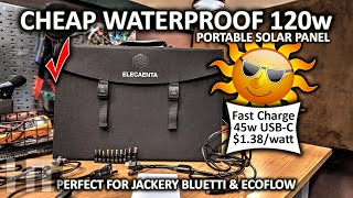 Elecaenta 120w Waterproof Portable Solar Panel For Jackery | Bluetti | Ecoflow Review
