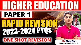 UGC NET MEGA MARATHON | COMPLETE HIGHER EDUCATION IN ONE CLASS |UGC NET HIGHER EDUCATION BY SHIV SIR