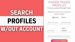 How To Search Tinder Profiles By Name Without An Account (2024) | Tinder Dating App (Full Tutorial)