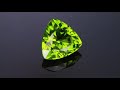 green trilliant cut pakistan peridot gemstone 6.01 carats