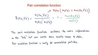 Pair correlation function