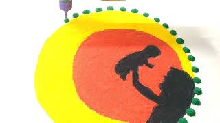 Beti bachao,Beti padhao #Mother's day special creative rangoli designs #viralvideo #viralshorts #art