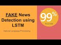 Fake News Detection using LSTM in Tensorflow and Python