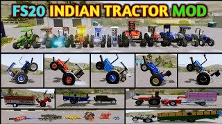 FS20 New Mod || All Tractors Full Modified || FS 20 Indian Tractor Mod || Farming Simulator 20 Mod