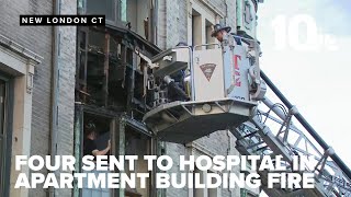 Four hospitalized, 50 displaced in apartment building fire in Connecticut