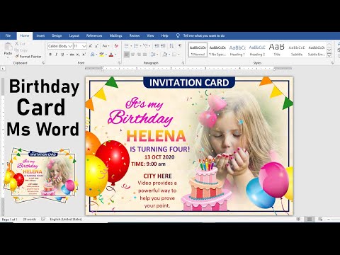 How to Make Birthday Card in Ms Word